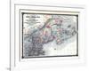 1876, County Map of New England and the Provinces of Quebec, New Brunswick, Nova Scotia and Prince-null-Framed Giclee Print