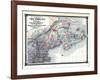 1876, County Map of New England and the Provinces of Quebec, New Brunswick, Nova Scotia and Prince-null-Framed Giclee Print