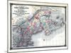 1876, County Map of New England and the Provinces of Quebec, New Brunswick, Nova Scotia and Prince-null-Mounted Giclee Print