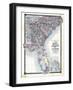 1876, County Map of North Carolina, South Carolina, Georgia and Florida, Missouri, United States-null-Framed Giclee Print