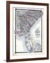 1876, County Map of North Carolina, South Carolina, Georgia and Florida, Missouri, United States-null-Framed Giclee Print