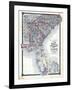 1876, County Map of North Carolina, South Carolina, Georgia and Florida, Missouri, United States-null-Framed Giclee Print