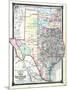 1876, County Map of Texas and Indian Territory, Missouri, United States-null-Mounted Premium Giclee Print