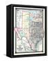 1876, County Map of Texas and Indian Territory, Missouri, United States-null-Framed Stretched Canvas