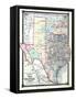 1876, County Map of Texas and Indian Territory, Missouri, United States-null-Framed Stretched Canvas