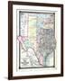 1876, County Map of Texas and Indian Territory, Missouri, United States-null-Framed Giclee Print