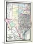 1876, County Map of Texas and Indian Territory, Missouri, United States-null-Mounted Giclee Print