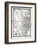 1876, County Map of Texas and Indian Territory, Missouri, United States-null-Framed Giclee Print