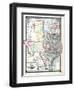 1876, County Map of Texas and Indian Territory, Missouri, United States-null-Framed Giclee Print