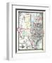 1876, County Map of Texas and Indian Territory, Missouri, United States-null-Framed Giclee Print
