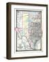 1876, County Map of Texas and Indian Territory, Missouri, United States-null-Framed Giclee Print