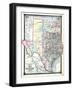 1876, County Map of Texas and Indian Territory, Missouri, United States-null-Framed Giclee Print