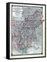 1876, County Map Tennessee, Kentucky, Alabana, Mississippi, Arkansas and Louisiana, Missouri, Unite-null-Framed Stretched Canvas