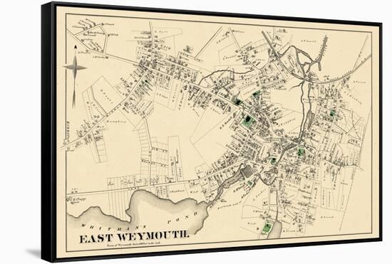 1876, East Weymouth Town, Massachusetts, United States-null-Framed Stretched Canvas