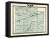 1876, Effingham County Map, Illinois, United States-null-Framed Stretched Canvas