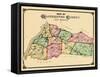 1876, Gloucester County Map, New Jersey, United States-null-Framed Stretched Canvas