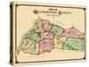 1876, Gloucester County Map, New Jersey, United States-null-Stretched Canvas