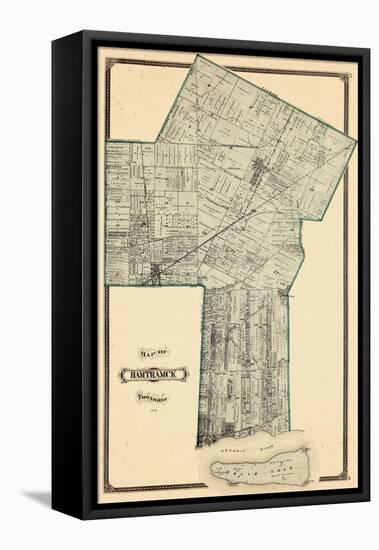 1876, Hamtramck Township, Detroit River, Leesville P.O., Norris, Belle Isle, Michigan, United State-null-Framed Stretched Canvas