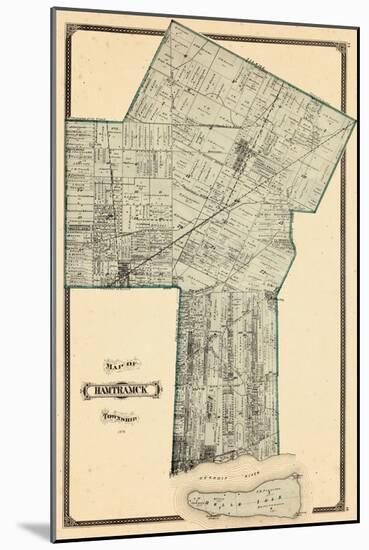 1876, Hamtramck Township, Detroit River, Leesville P.O., Norris, Belle Isle, Michigan, United State-null-Mounted Giclee Print