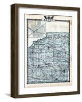 1876, Henry County Map, Galva, Illinois, United States-null-Framed Giclee Print