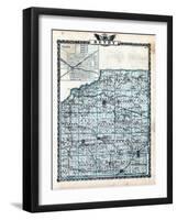 1876, Henry County Map, Galva, Illinois, United States-null-Framed Giclee Print