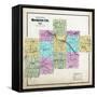 1876, Hocking County Map, Ohio, United States-null-Framed Stretched Canvas