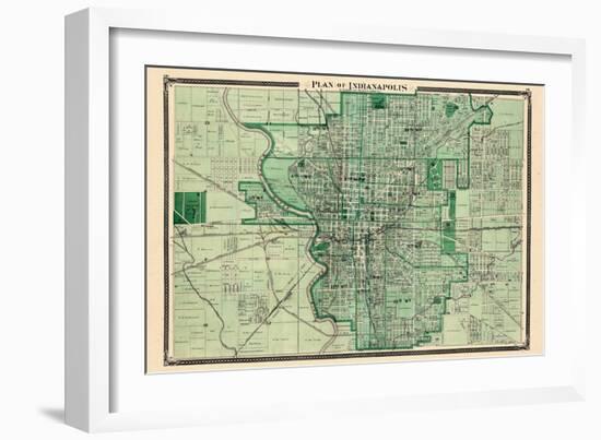 1876, Indianapolis, Indiana, United States-null-Framed Giclee Print
