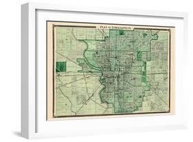 1876, Indianapolis, Indiana, United States-null-Framed Giclee Print