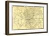 1876, Indianapolis - Plan, Indiana, United States-null-Framed Giclee Print