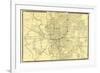 1876, Indianapolis - Plan, Indiana, United States-null-Framed Giclee Print