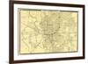 1876, Indianapolis - Plan, Indiana, United States-null-Framed Giclee Print