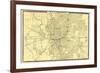 1876, Indianapolis - Plan, Indiana, United States-null-Framed Giclee Print