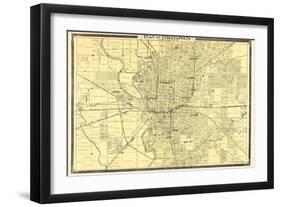 1876, Indianapolis - Plan, Indiana, United States-null-Framed Premium Giclee Print