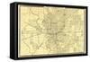 1876, Indianapolis - Plan, Indiana, United States-null-Framed Stretched Canvas