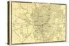 1876, Indianapolis - Plan, Indiana, United States-null-Stretched Canvas