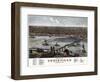 1876, Louisville Bird's Eye View, Kentucky, United States-null-Framed Giclee Print