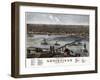 1876, Louisville Bird's Eye View, Kentucky, United States-null-Framed Giclee Print