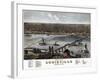 1876, Louisville Bird's Eye View, Kentucky, United States-null-Framed Giclee Print