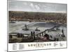 1876, Louisville Bird's Eye View, Kentucky, United States-null-Mounted Giclee Print