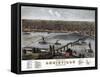 1876, Louisville Bird's Eye View, Kentucky, United States-null-Framed Stretched Canvas