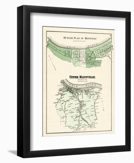 1876, Maysville - Outline Plan, Upper Maysville, Kentucky, United States-null-Framed Giclee Print