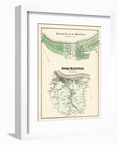 1876, Maysville - Outline Plan, Upper Maysville, Kentucky, United States-null-Framed Giclee Print