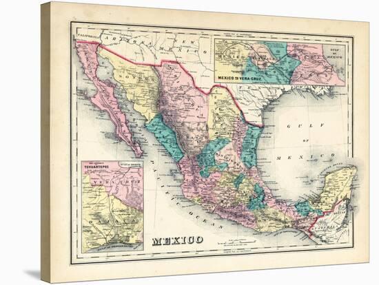 1876, Mexico, Panama, North America-null-Stretched Canvas