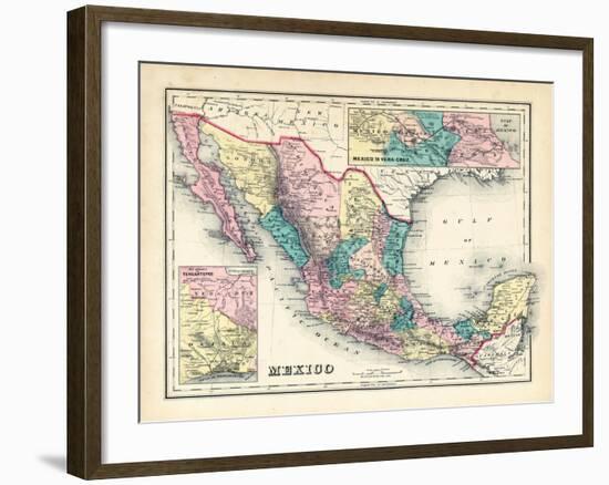 1876, Mexico, Panama, North America-null-Framed Giclee Print