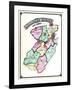 1876, Middlesex County Map, New Jersey, United States-null-Framed Giclee Print