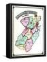 1876, Middlesex County Map, New Jersey, United States-null-Framed Stretched Canvas