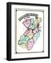 1876, Middlesex County Map, New Jersey, United States-null-Framed Giclee Print
