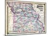 1876, Missouri Railroad Map, Missouri, United States-null-Mounted Premium Giclee Print