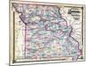 1876, Missouri Railroad Map, Missouri, United States-null-Mounted Giclee Print
