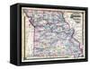 1876, Missouri Railroad Map, Missouri, United States-null-Framed Stretched Canvas